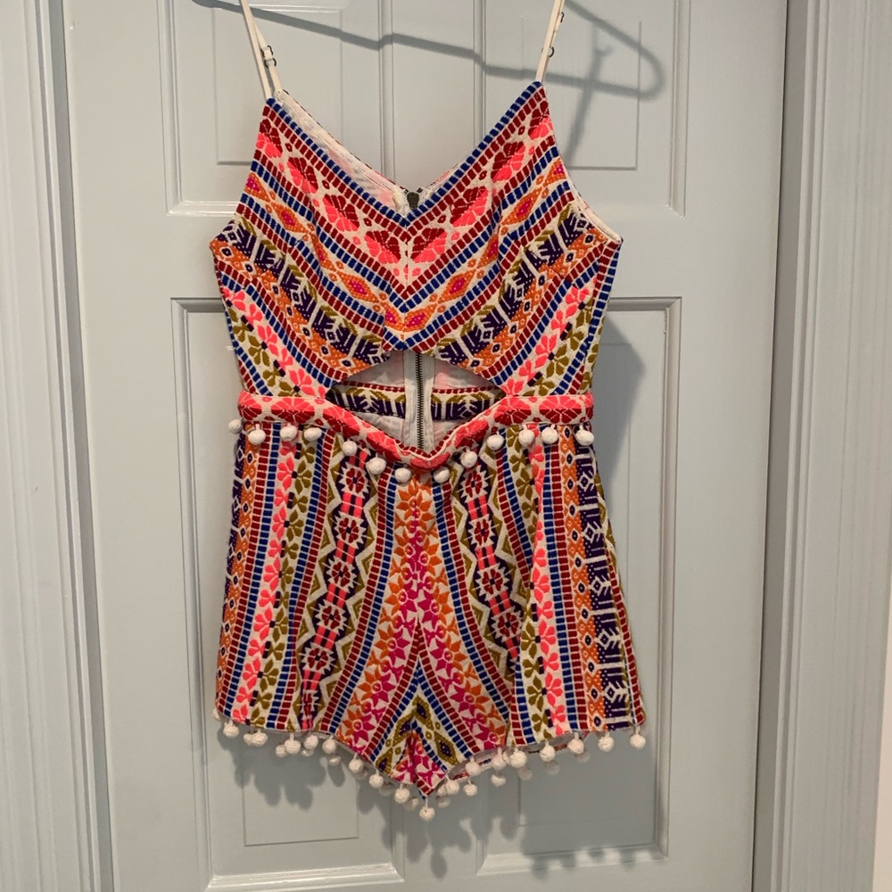 Romper with front cutout